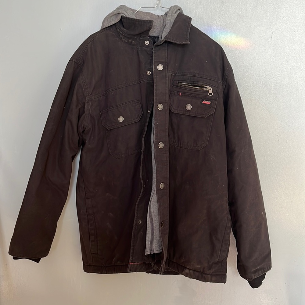 Dickies Genuine Mens Fleece Hooded Shirt Jacket